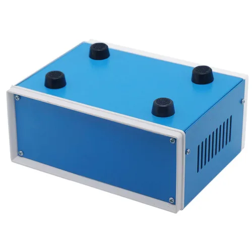 Miniatura 3 de Zulkit Recintos Electrónicos Recinto de Metal Azul Caja de Proyecto para DIY Caja de Conexiones Recinto Preventivo 6.7 x 4.3 x 3.1 pulgadas