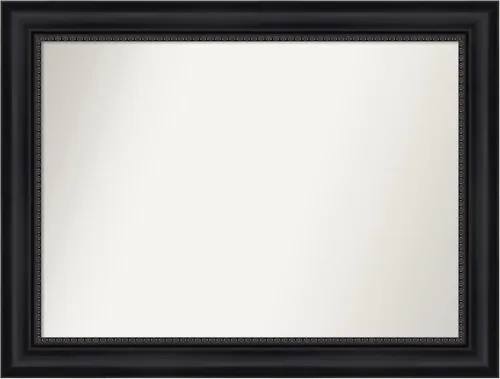 Miniatura 343 de Amanti Art Espejo personalizado, espejo de baño negro Astor, espejo de pared o espejo de tocador de baño sobre el fregadero (25 x 25 pulgadas)