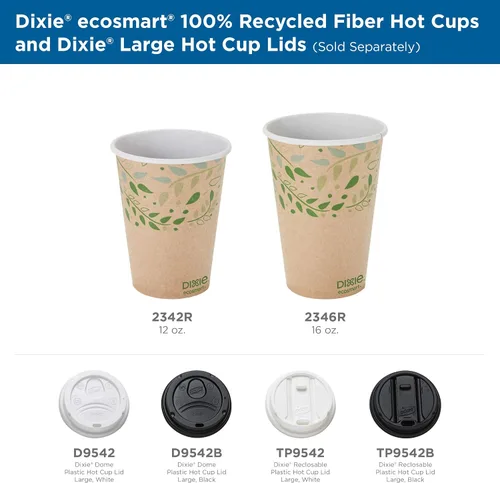 Miniatura 5 de Dixie PerfecTouch 12 oz. Vaso para café de papel aislante por GP PRO