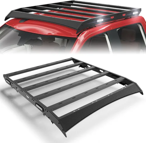 Miniatura 8 de Soporte de techo para Toyota 4Runner 2010-2024 5ª generación, cesta de carga de longitud completa resistente con barras transversales, estante