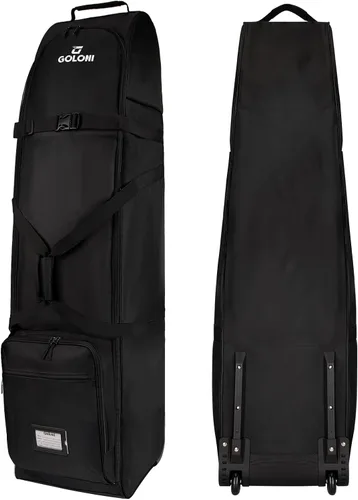Goloni Bolsa de viaje de golf con ruedas para aerolíneas, funda de viaje resistente al agua para viajes aéreos, equipaje de golf plegable portátil