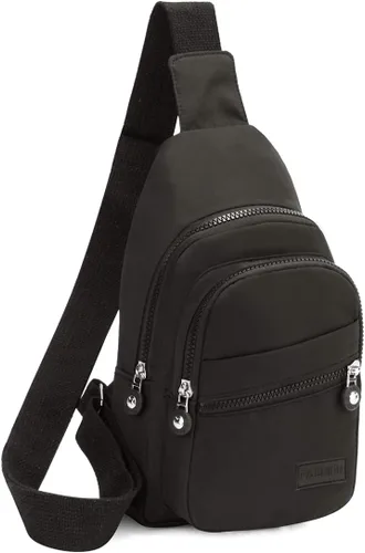 EVANCARY - Mochila pequeña tipo bandolera para mujeres y hombres, mochila de pecho tipo bandolera para viajes, senderismo y actividades al aire