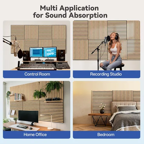 Miniatura 6 de PIWA Paneles de pared acústicos Muestras absorbentes de sonido 5pcs