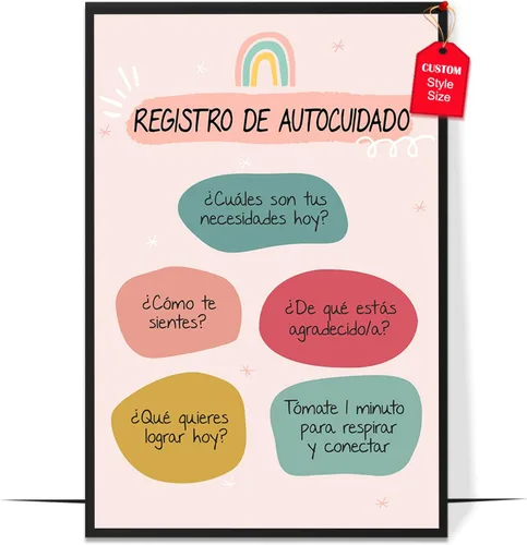 Miniatura 13 de LOLUIS Póster de salud mental, arte de terapia SEL, suministros educativos en español, decoración para escuela, aula y oficina