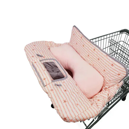 Miniatura 3 de Funda para carrito de compras para bebé/niño pequeño, funda para silla alta 2 en 1, fácil de colocar y quitar, con soporte para teléfono celular