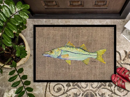 Miniatura 3 de Caroline's Treasures 8772JMAT Snook - Tapete para puerta delantera, 24 x 36 pulgadas, para interiores y exteriores, para entrada, antideslizante