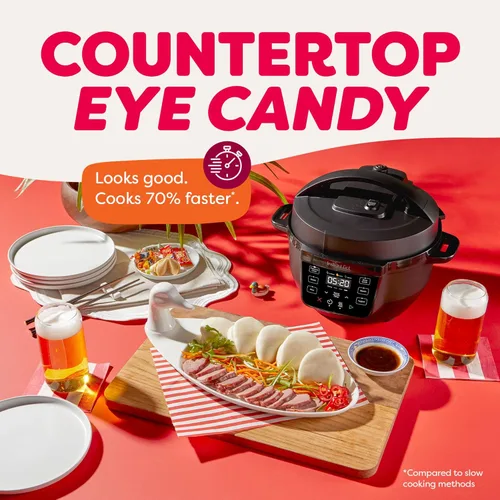 Miniatura 9 de Instant Pot 4QT RIO Mini Multicocina 7 en 1, Olla a Presión, Cocción Lenta, Saltear, Vapor, Arrocera, Yogur y Calentador, Negro, 4 Cuartos