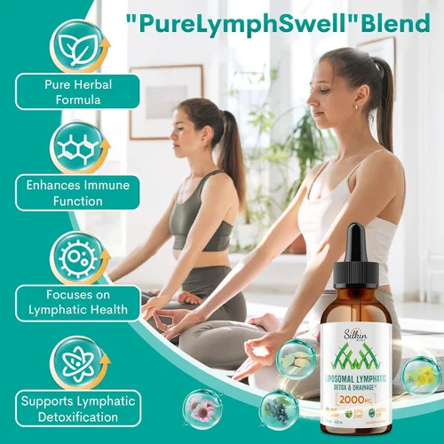 Miniatura 3 de Gotas de drenaje linfático liposomal de 2000 mg - Sistema linfático y apoyo inmunológico - Apoyo al equilibrio de líquidos - Suplementos