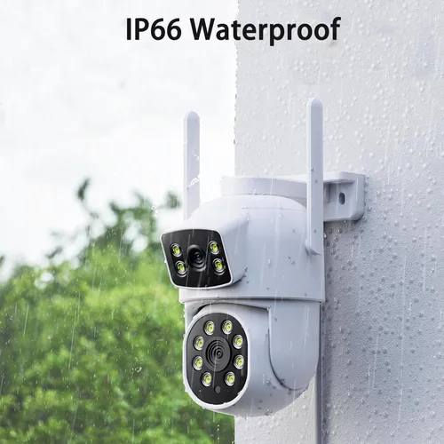 Miniatura 9 de Sistema de cámara de seguridad para el hogar de doble lente de 4 MP inalámbrico, cámaras de seguridad inalámbricas para exteriores 24/7, seguimiento