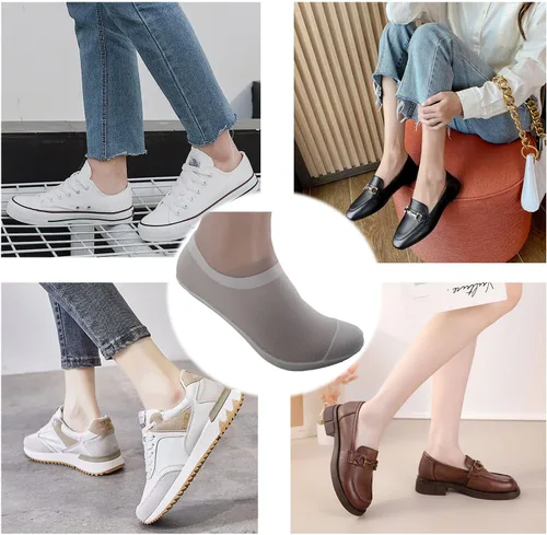 Miniatura 6 de Calcetines ultrafinos sin costuras antideslizantes de nylon para mujer, invisibles, ligeros y transpirables, paquetes de 3, 4 y 6 pares