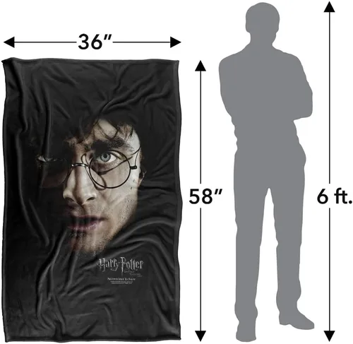 Miniatura 5 de Harry Potter - Póster de las Reliquias de la Muerte Parte 1, manta supersuave de tacto sedoso, 36 x 58 pulgadas