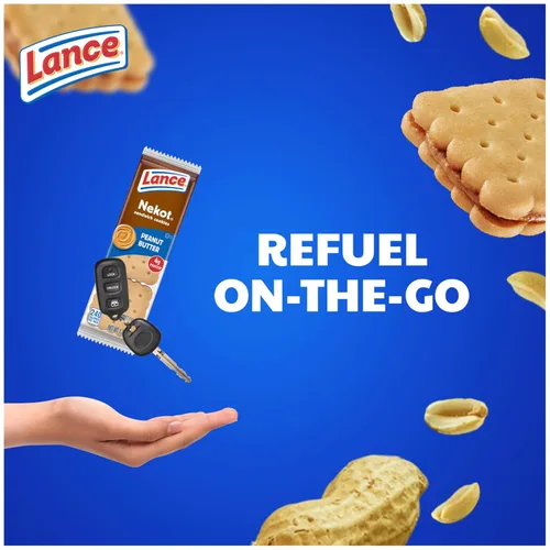Miniatura 6 de Galletas de sándwich Lance, mantequilla de maní Nekot, 10 paquetes envueltos individualmente, 6 galletas cada uno