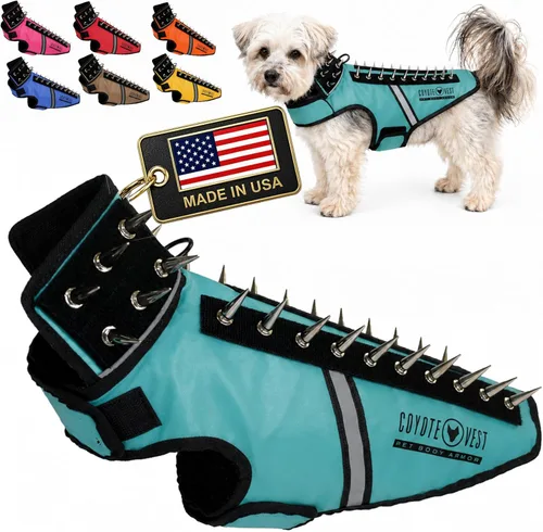Miniatura 11 de CoyoteVest SpikeVest - Chaleco de arnés para perro, accesorios reflectantes para perros con púas para proteger a tu mascota de ataques de Raptor