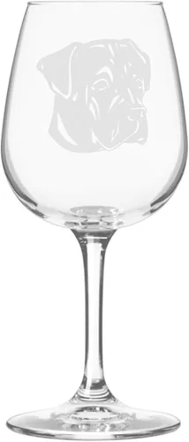 Miniatura 319 de Copa de vino de 12.75 onzas con diseño de perro grabado