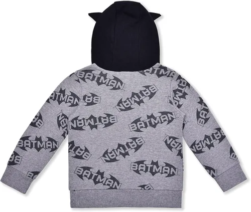 Miniatura 2 de DC Comics Batman Boys Hoodie for Toddler and Little Kids BlackGrey
