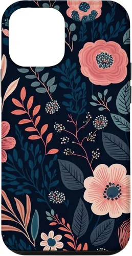 Miniatura 15 de Boho Navy Blue and Pink Floral Botanical Pattern Flower Art Case for iPhone 17