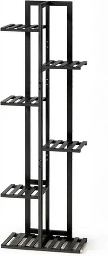 Miniatura 11 de ROSSNY Soporte para Plantas de Interior de 55 Pulgadas de Alto, 7 Niveles 8 Macetas Soporte de Bambú para Plantas de Interior, Soporte de Plantas