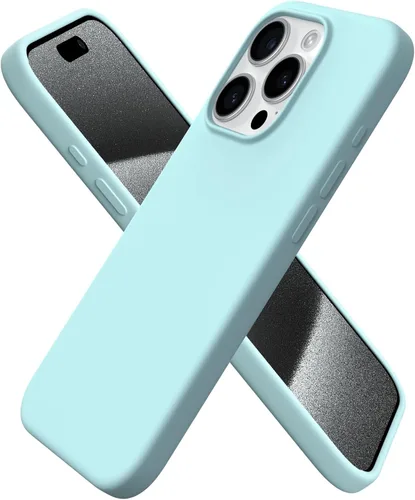 Miniatura 9 de ORNARTO Funda compatible con iPhone 15 Pro de 6.1 pulgadas, silicona líquida de 3 capas cubierta completa de goma de gel suave, funda protectora