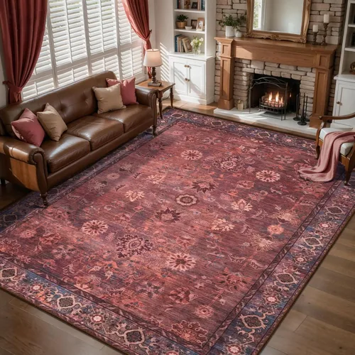 Miniatura 33 de Tangsoo Alfombra lavable para pasillo, antideslizante, 2 x 6 pies, estilo bohemio, floral, vintage, para entrada, suelo suave, para cocina, baño