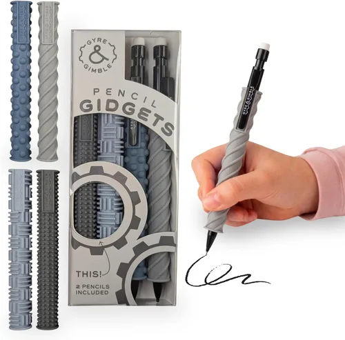 Miniatura 8 de Gyre & Gimble Fundas de Lápiz de Silicona Texturizada para Dedos Nerviosos Silenciosos – Transforma Tu Lápiz Mecánico en una Herramienta Sensorial