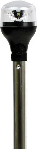 Attwood 5557-PV12A7 - Luz de navegación plegable LED completa, base negra, 12 pulgadas