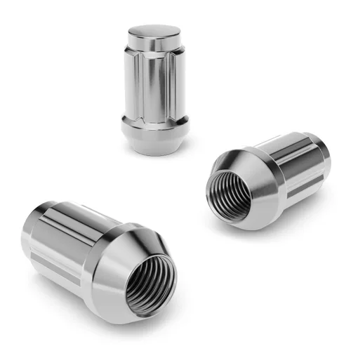 Miniatura 4 de StanceMagic 20 tuercas estriadas cromadas plateadas de 12 x 1.25 pulgadas para afinador, extremo cerrado, asiento de cono, 1.4 pulgadas de largo