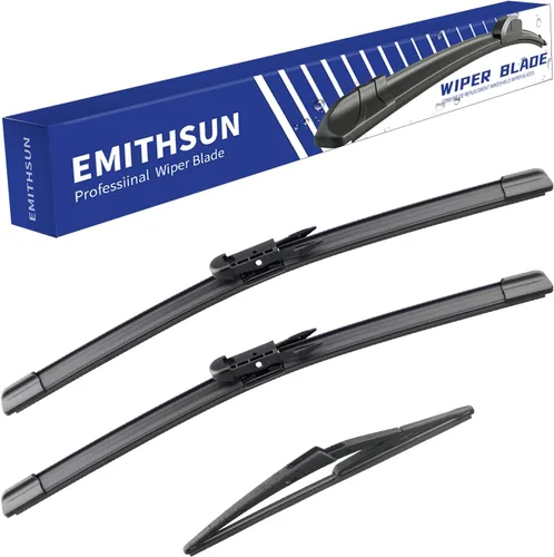 Miniatura 15 de EMITHSUN® Juego de limpiaparabrisas de repuesto para Jeep Wrangler 2007-2017, que cumplen con la calidad OEM, juego de limpiaparabrisas delanteros