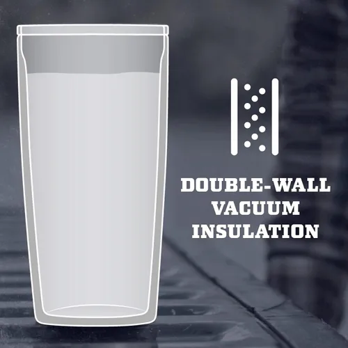 Miniatura 3 de YETI Rambler - Vaso de acero inoxidable con tapa MagSlider, 20 onzas, color gris oscuro