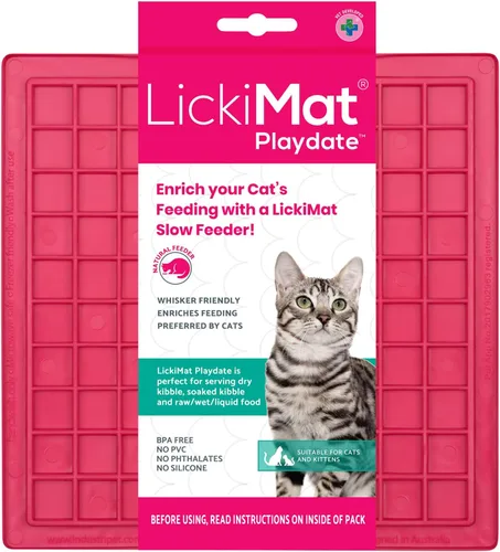 Miniatura 15 de LickiMat Chupete clásico, tapete para lamer lento para gatos, reductor de ansiedad y aburrimiento; perfecto para alimentos, golosinas, yogur