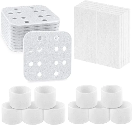 Paquete de 10 Filtros de Repuesto para Humidificador, Paquete de 10 Almohadillas de Absorción y Paquete de 10 Almohadillas de Aroma, Compatible con