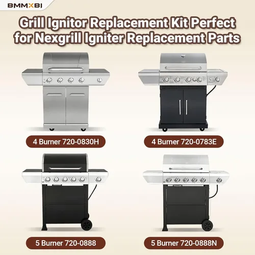 Miniatura 2 de Piezas de repuesto para encendedor de parrilla de 5 salidas para Home Depot Nexgrill 720-0830 720-0830H 720-0888N, kit de repuesto de encendedor