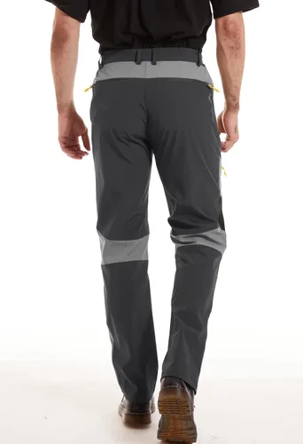 Miniatura 3 de MAGCOMSEN Men's Hiking Pants 5 Zipper Pockets Outdoor Lightweight Water Resistant Reinforced Knees Work Pants