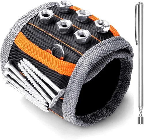 HORUSDY Pulsera magnética, relleno de calcetines, regalos para hombres, cinturón de herramientas de alta calidad para sujetar tornillos, clavos,