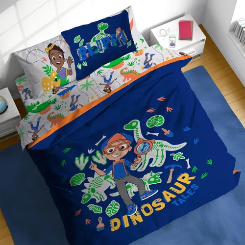 Miniatura 17 de Sunny Side Up Bluey & Friends - Juego de edredón tamaño completo, ropa de cama infantil de 7 piezas, incluye edredón, sábanas y funda de almohada