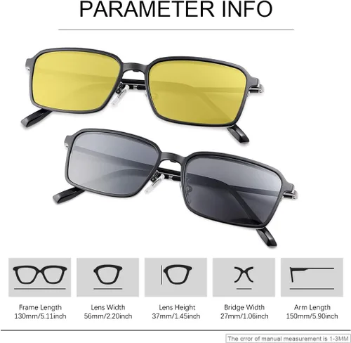 Miniatura 6 de Gafas de lectura multifocales progresivas para hombres y mujeres, lector de luz azul con 2 imanes, polarizados, clip 2 en 1