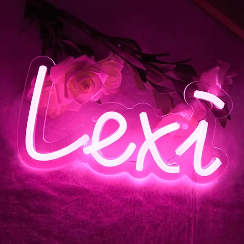 Miniatura 9 de Letrero de neón Emma para decoración de pared, luz LED con nombre para dormitorio de niños, decoración de fiesta de cumpleaños, tamaño 11.8 x 5.1