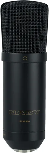 Nady SCM-800 Micrófono de condensador de diafragma grande: calidad de estudio, ideal para voces, instrumentos acústicos, grabación, podcasting y