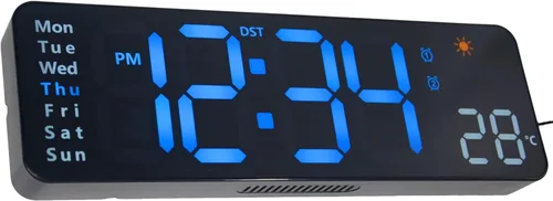 Miniatura 12 de OceeK Reloj de pared, silencioso sin tictac, moderno reloj de pared pequeño de 8 pulgadas, reloj analógico clásico de cuarzo de calidad, funciona