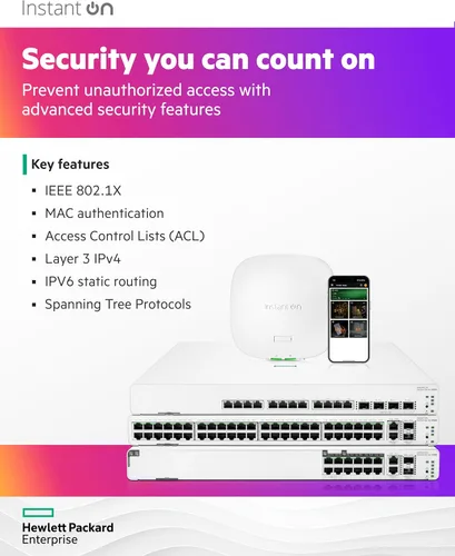 Miniatura 8 de Aruba Instant On 1960 Switch Inteligente de 48 Puertos Gb-48x 1G 2X SFP+ 2x10GBase-T (JL808A#ABA)