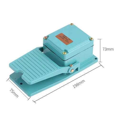 Miniatura 3 de Interruptor de pedal AC 250V 15A Interruptor de pie Operado Encendido Apagado IP62 Impermeable para carpintería y máquina de coser