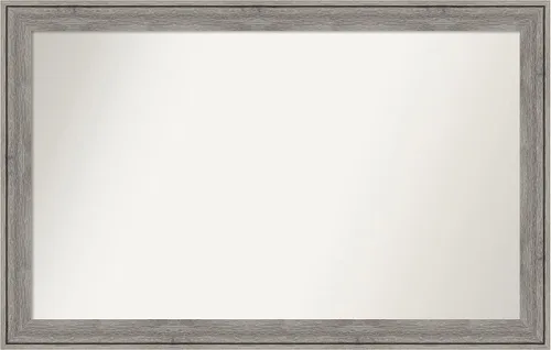 Miniatura 394 de Amanti Art Espejo de pared personalizado no biselado (24.5 x 24.5 pulgadas), marco gris marrón alta, varios tamaños personalizados, espejo de baño