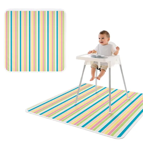 Miniatura 48 de BapronBaby Adventure Awaits - Tapete impermeable para debajo de sillas altas, suelos, mesas, tiempo de juego o artes y manualidades, lavable a