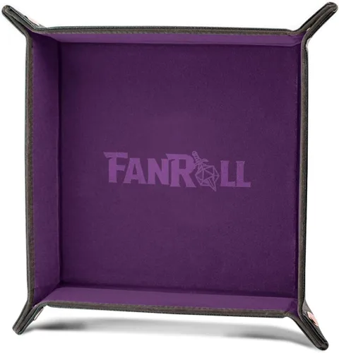 Miniatura 11 de FanRoll - Bandeja plegable de terciopelo para dados con respaldo de piel sintética: azul, juego de rol, accesorios de dados para Calabozos y Dragones