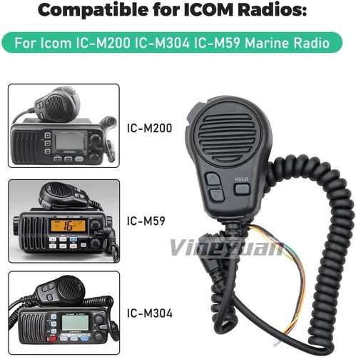 Miniatura 2 de HM-164B Micrófono de altavoz para Icom IC-M200 IC-M304 IC-M59 Micrófono de mano de radio marina