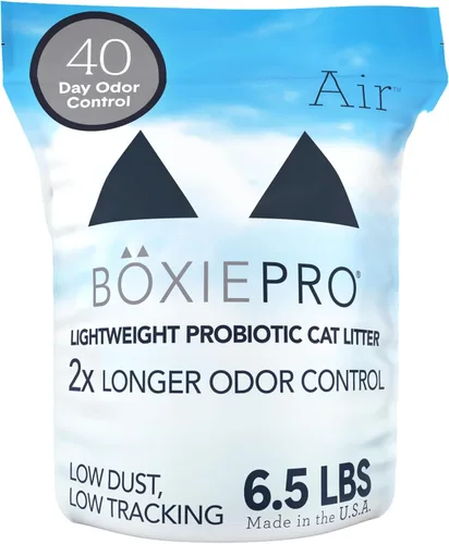 Miniatura 18 de Boxie® - Arena para gatos sin perfume para control de olores natural de 30 días, 6.5 libras, arena ligera a base de plantas para gatos