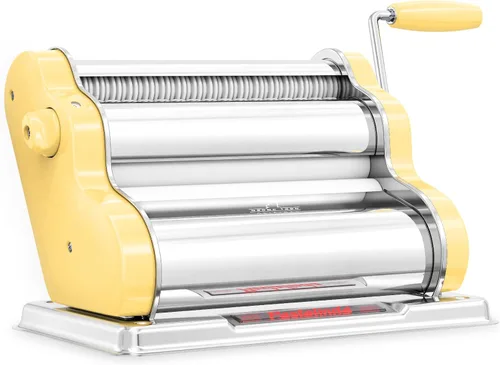 Miniatura 21 de PASTALINDA Máquina para hacer pasta Classic 260, rodillos de 10.2 in de ancho, 9 posiciones de grosor, 2 posiciones de corte, acero inoxidable, Lila