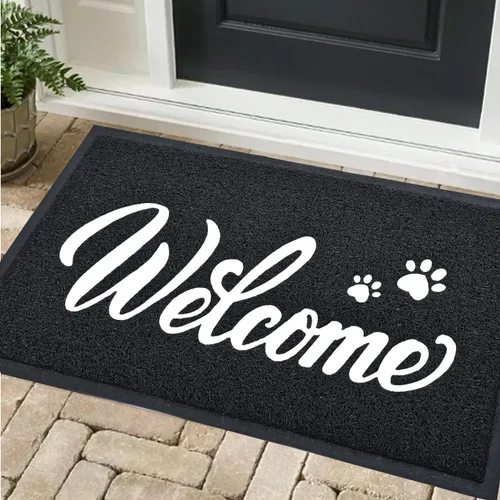 T.HENV Tapete de bienvenida para exteriores, 30 x 17.5 pulgadas, impermeable, para todas las estaciones, entrada exterior, de secado rápido, tapete