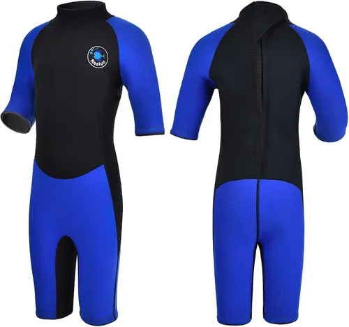 Miniatura 15 de Traje de neopreno de 3 mm para niños, niñas, niños pequeños y jóvenes; traje de baño completo térmico para agua fría; cremallera en la espalda