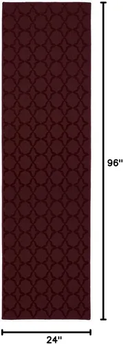 Miniatura 10 de Garland Rug Sparta - Alfombra antideslizante de polipropileno de 2 pies x 12 pies, color negro, ideal para salas de estar y pasillos, elegante