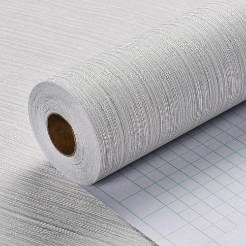 Miniatura 7 de Haimin Papel Tapiz de Tela Texturizado 24 pulgadas X 393 pulgadas Papel de Contacto de Tela Papel de Pared de Lino Texturizado Despegar y Pegar